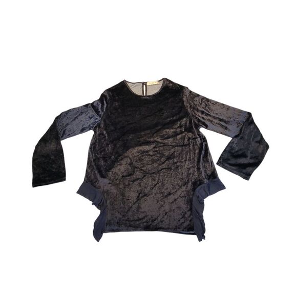 Stark X Velvet Velour Top with Shark Bite Sides Women's Size Medium Charcoal - Picture 12 of 12